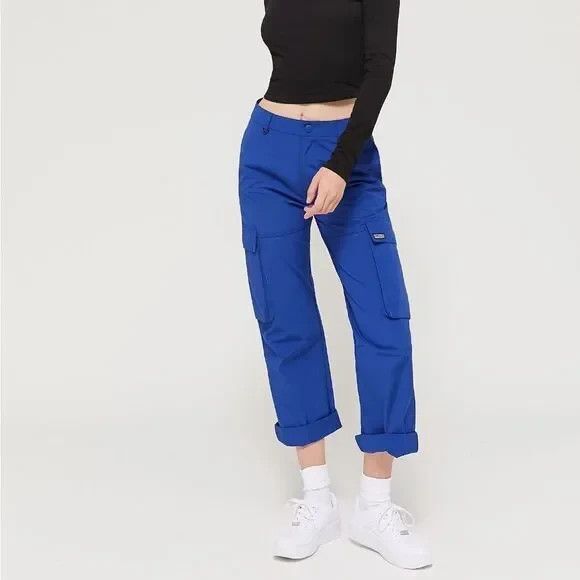 Stussy Pants - Stussy Cargo Pants Alpine Blue High Waisted Lightweight Women Size 3 US Small S